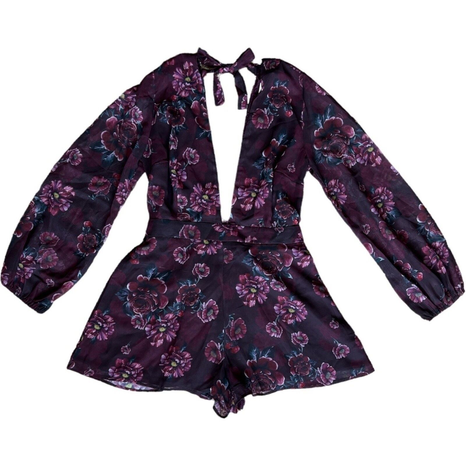 Other Showpo Burgandy Playsuit Longsleeve Romper, US8 Size 30" / US 8 / IT 44 - 2 Thumbnail