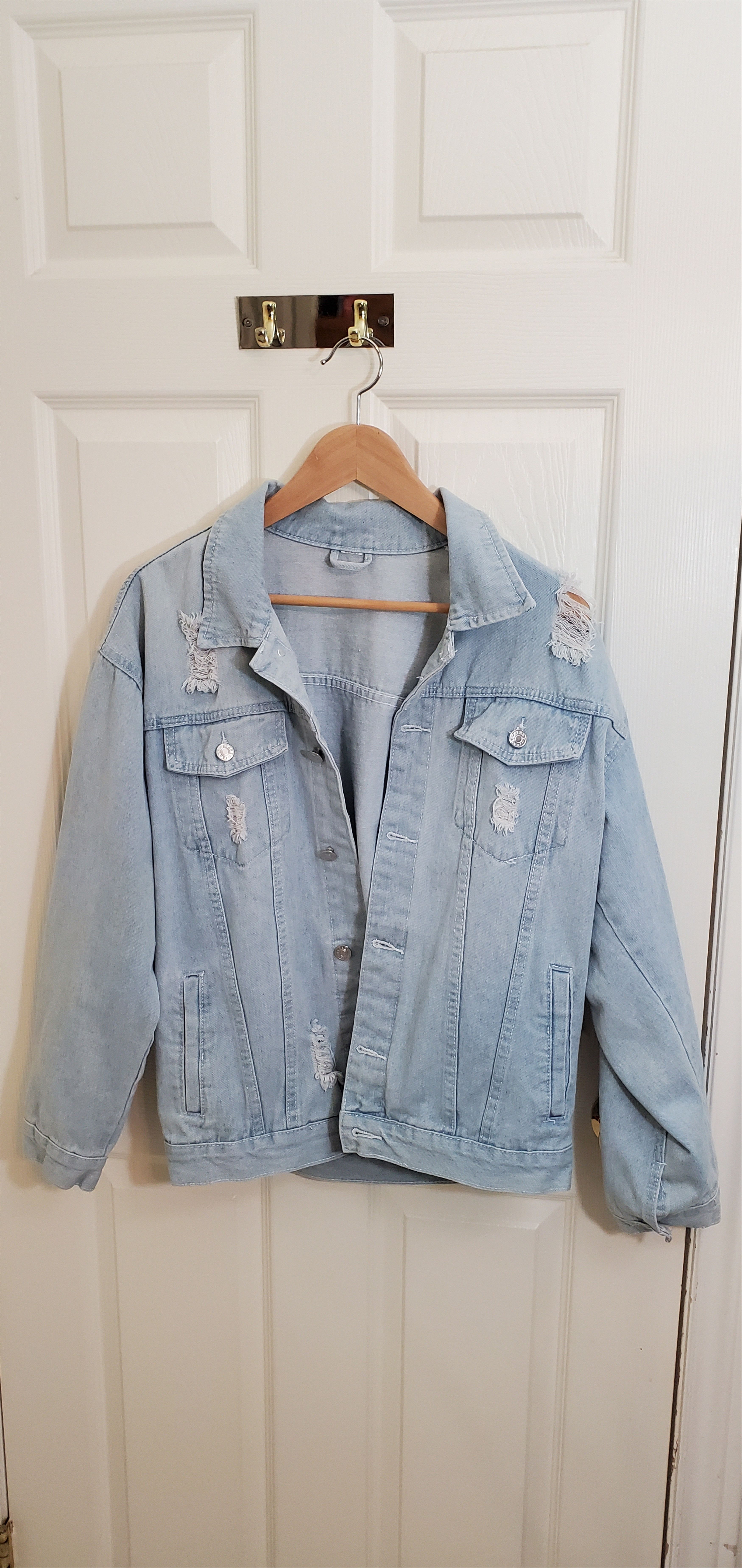 Vintage Vintage Distressed Denim Jacket Size US M / EU 48-50 / 2 - 1 Thumbnail