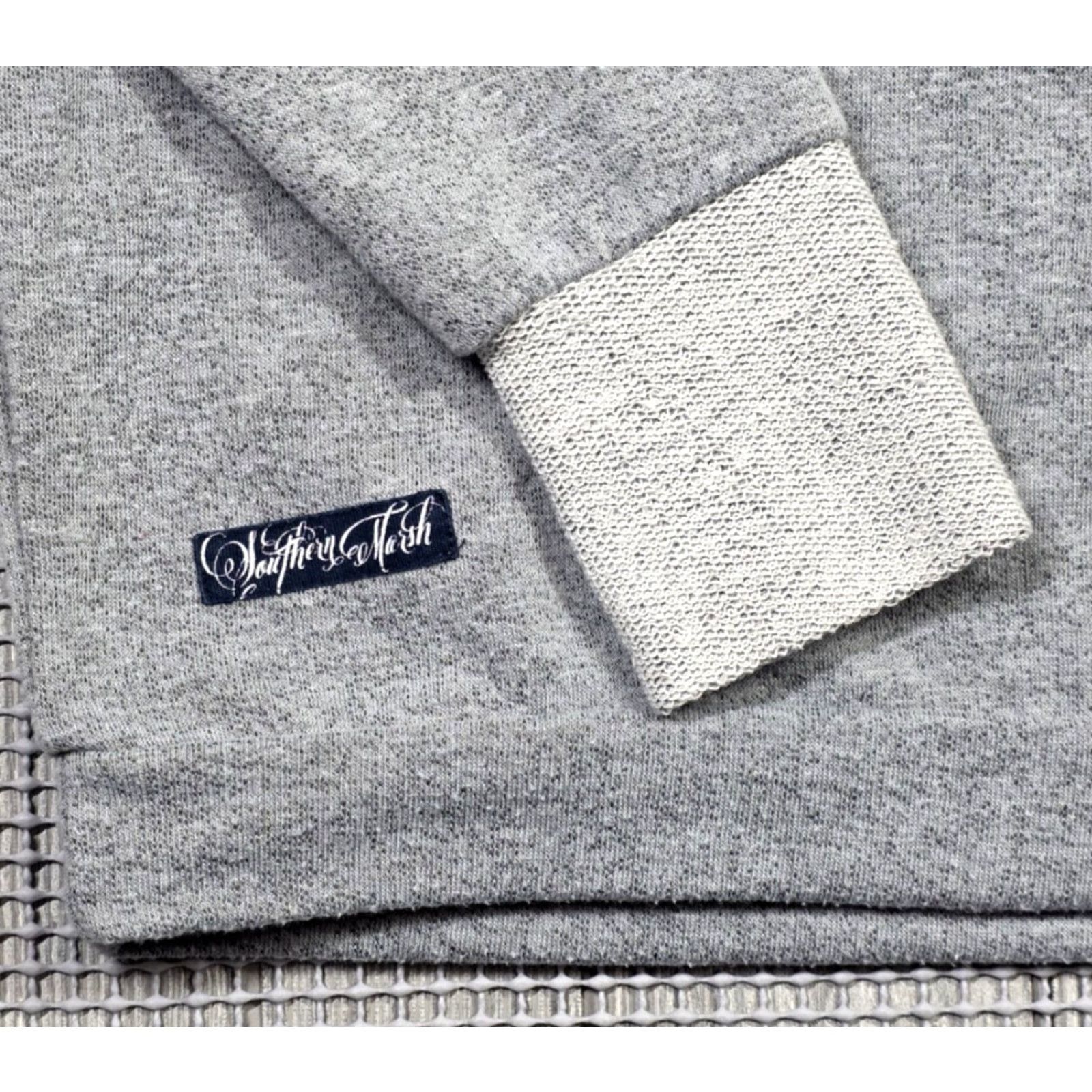 Vintage Southern Marsh Mens Sweatshirt Asheville Terry Gray Dotted Crewneck Pullover S-Size, Embroidered Logo, Stretch Cuffs, Carded, Preppy Golf Style Size US S / EU 44-46 / 1 - 4 Thumbnail