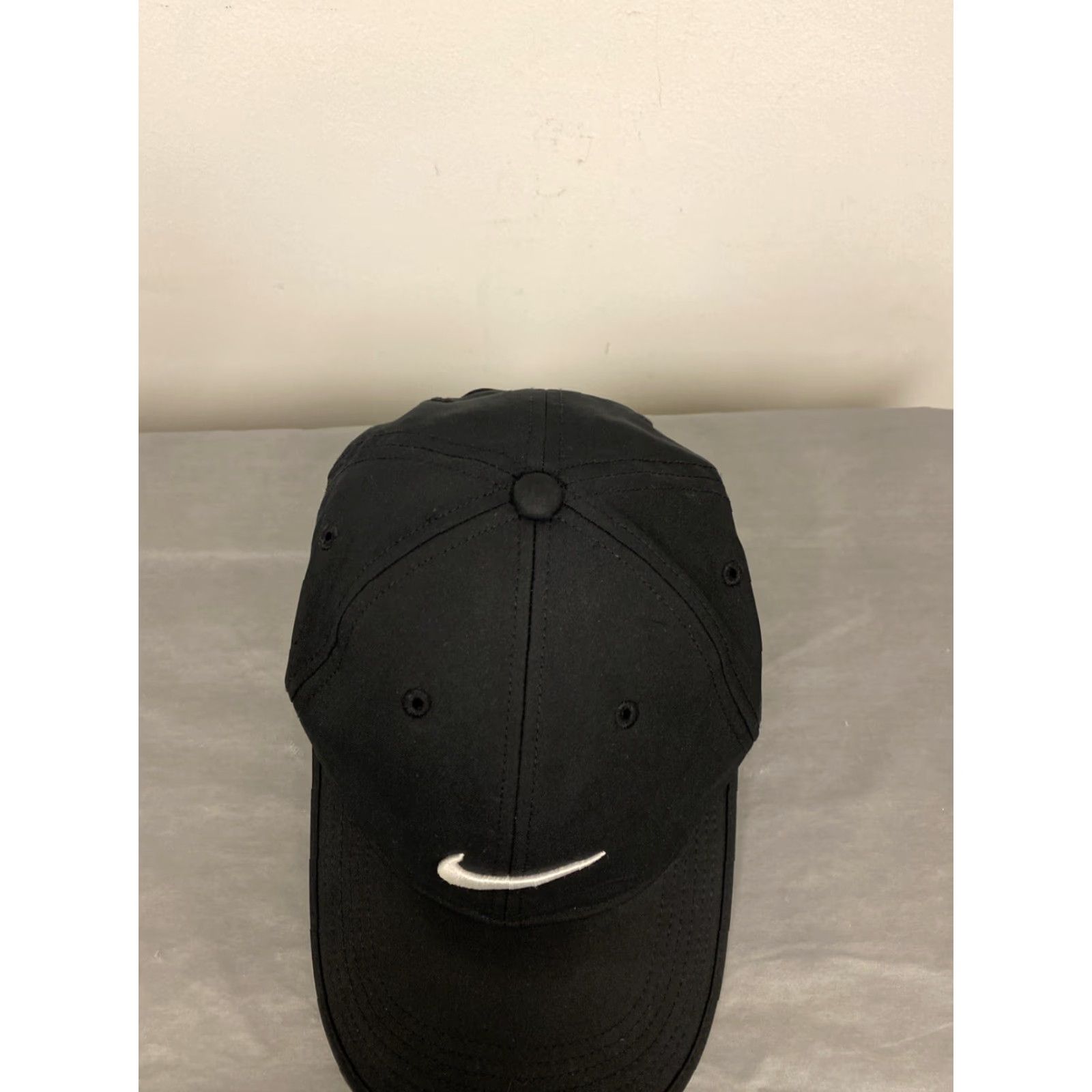 Nike VINTAGE Nike Dri Fit Baseball Cap Snapback M/L Black White Logo /662 Hat Men Size ONE SIZE - 2 Thumbnail