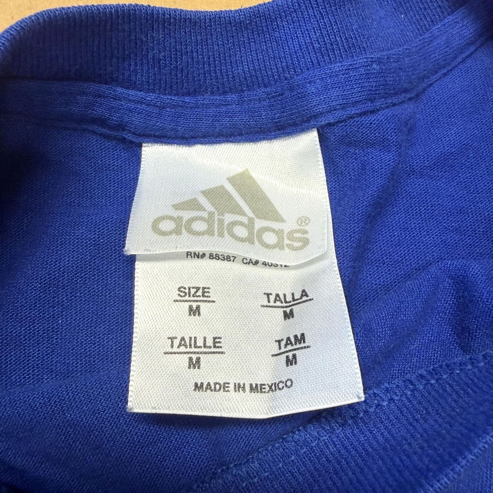 Adidas Adidas Shirt Mens Medium Blue Long Sleeve Core Sport Athletics Crest Graphic Size US M / EU 48-50 / 2 - 6 Thumbnail