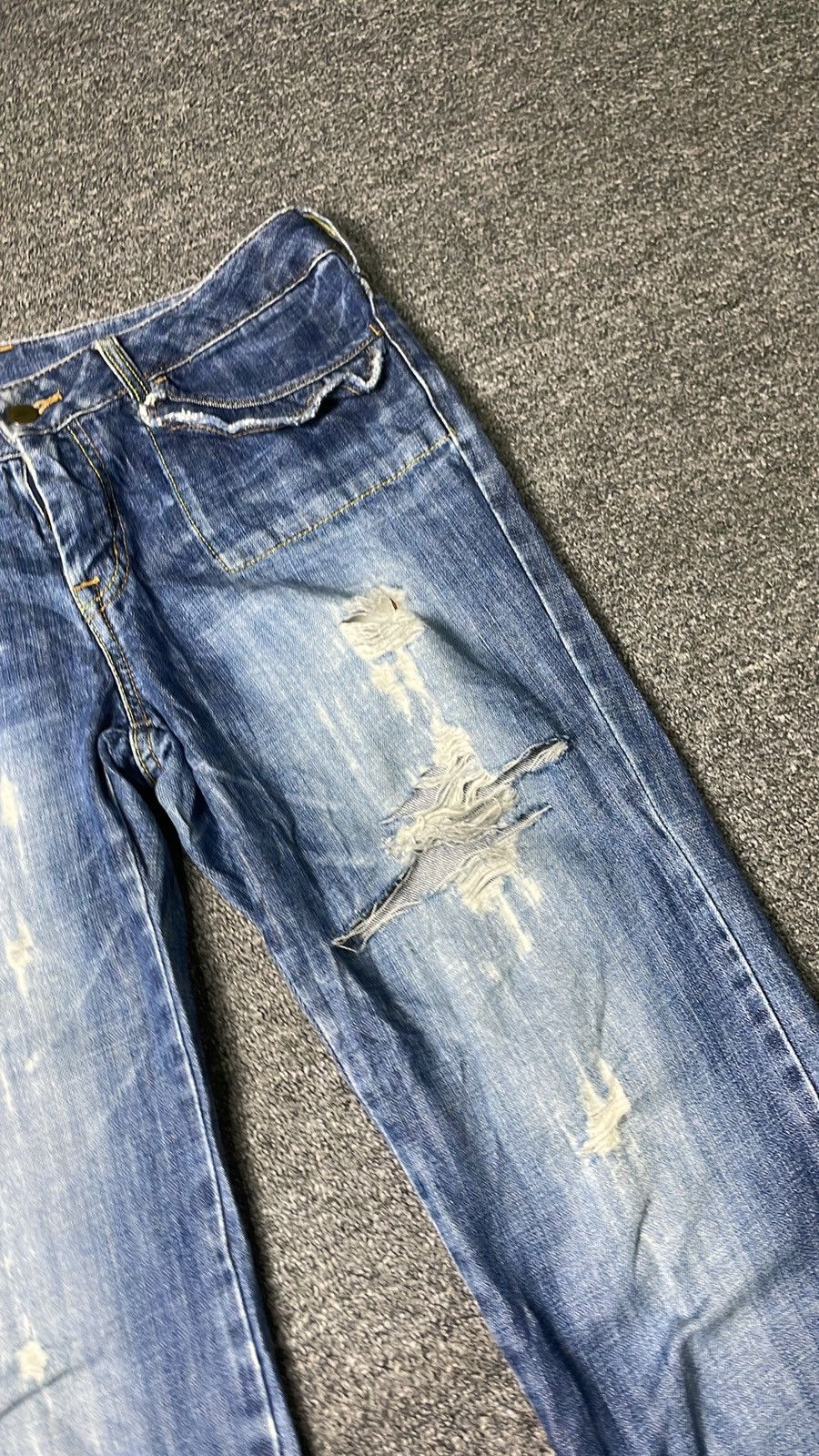 Japanese Brand × Vintage NUSY JEANS Brand Ripped Distressed Denim (83) Size US 32 / EU 48 - 4 Thumbnail