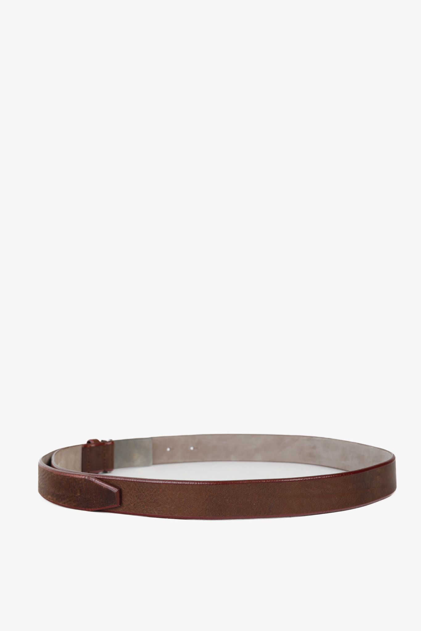 Brunello Cucinelli Brunello Cucinelli Brown Leather Piped Belt Size ONE SIZE - 2 Thumbnail