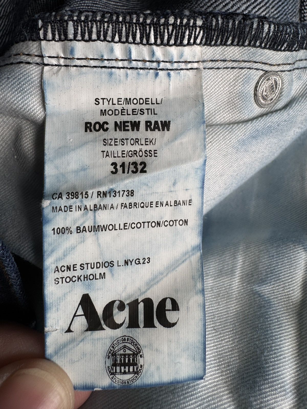 Acne Studios Acne Studios Dark Wash Straight Leg Jeans Mens Premium Size US 32 / EU 48 - 14 Thumbnail