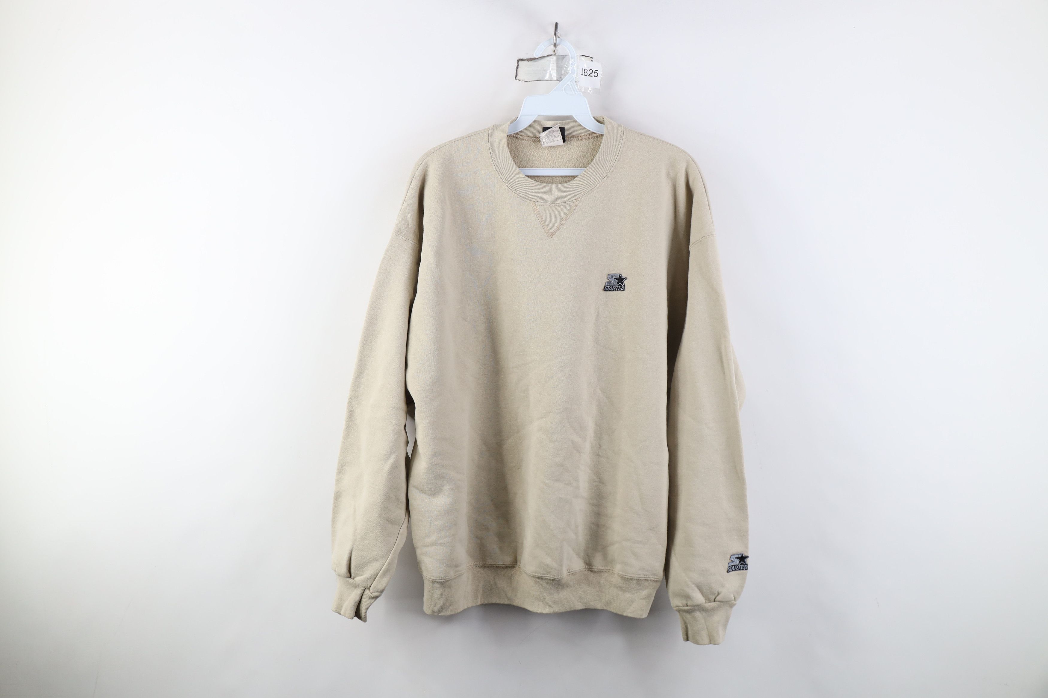 Starter Vintage 90s Starter Crewneck Sweatshirt Beige Sand Brown Size US L / EU 52-54 / 3 - 1 Thumbnail