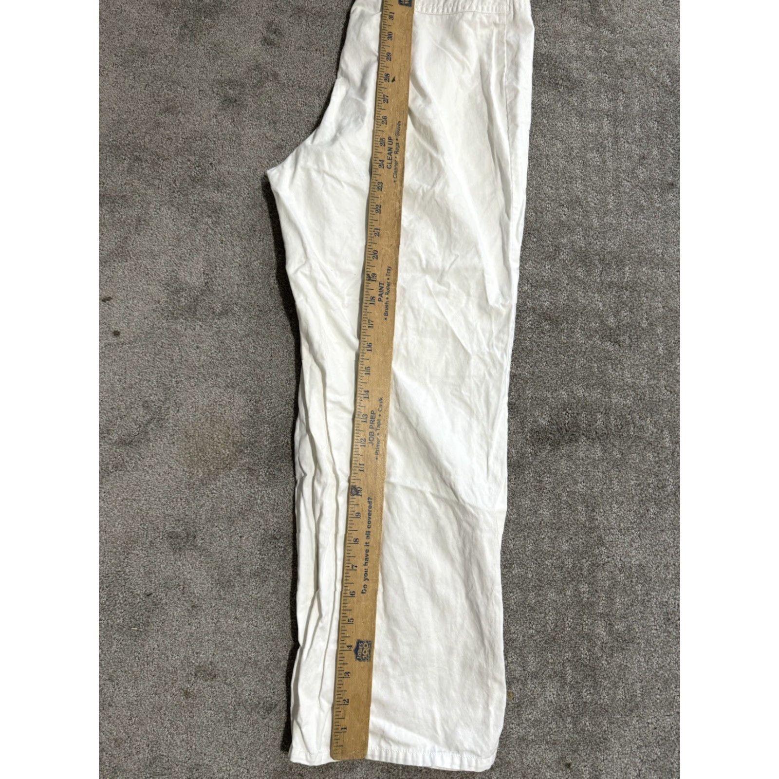 Express Express Stretch White Cropped Pants with Zippered Legs — Women’s Size 9/10, Mid Rise, 24" Inseam, Cotton/Viscose/Spandex Size 30" / US 8 / IT 44 - 6 Thumbnail