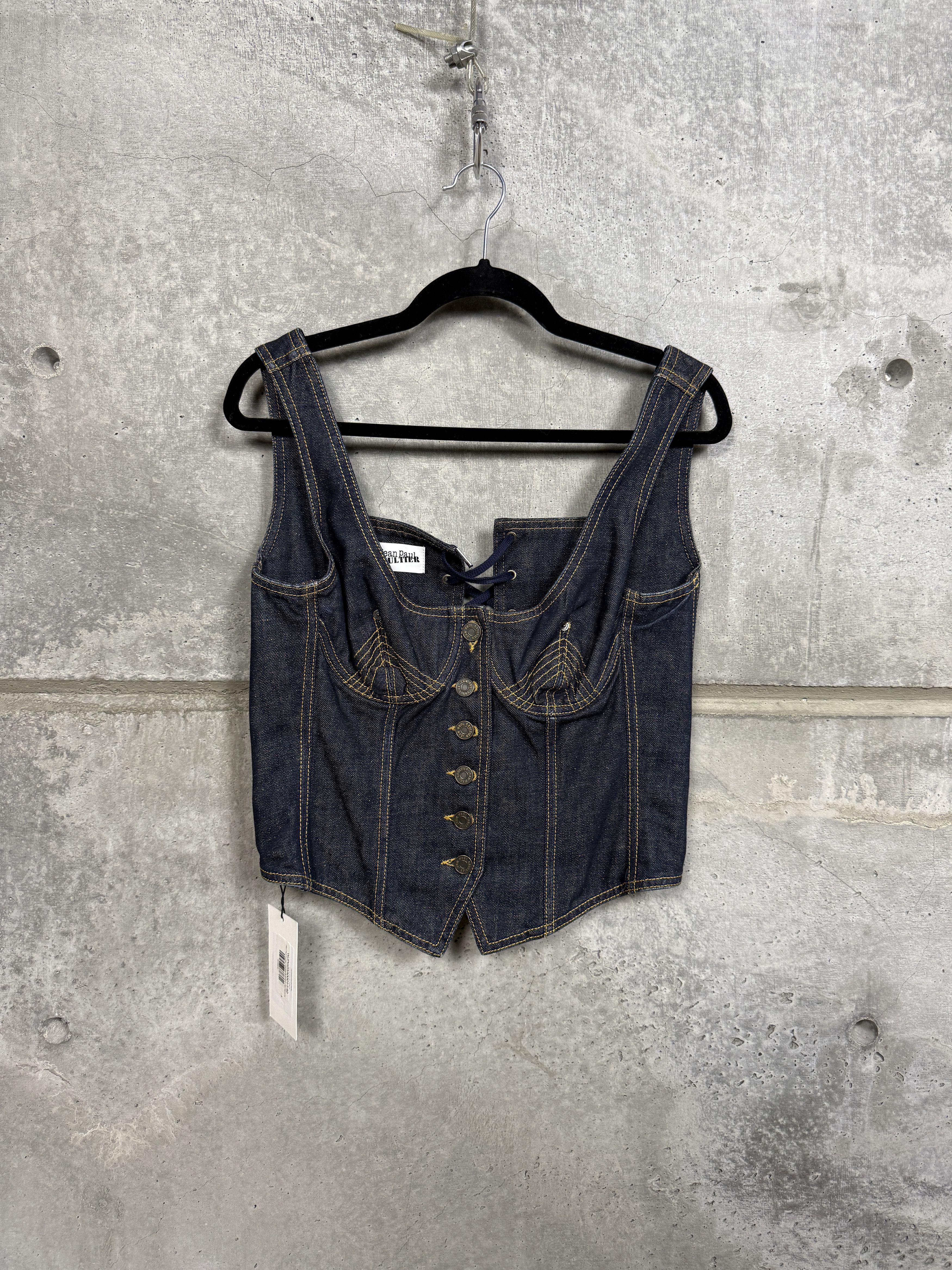 Jean Paul Gaultier $912 Jean Paul Gaultier Denim Bustier Size S / US 4 / IT 40 - 6 Thumbnail