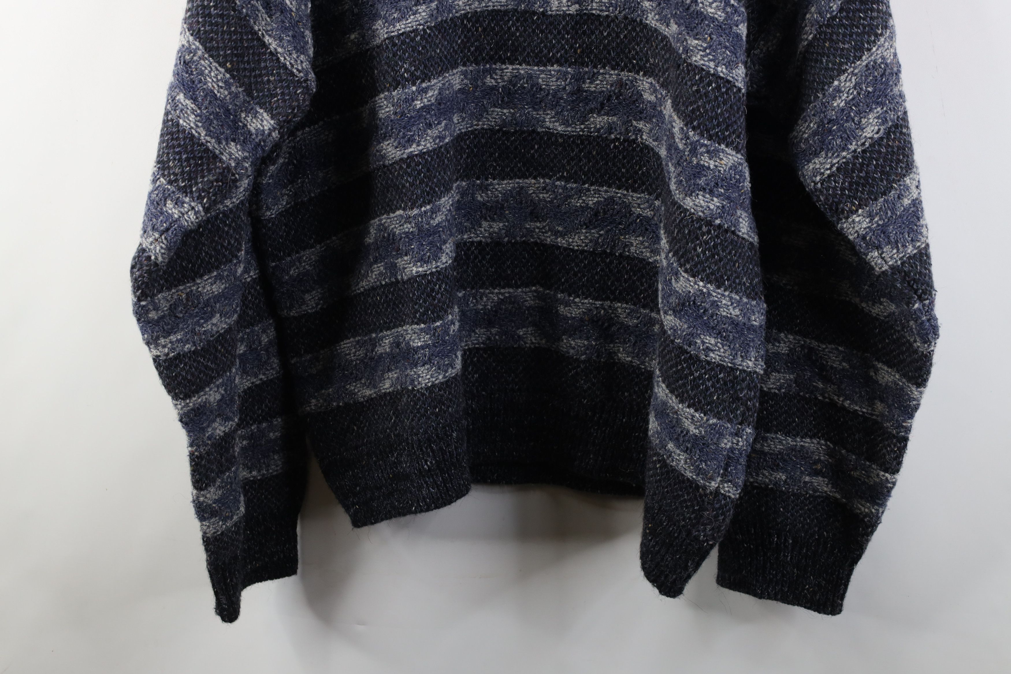 Vintage Vintage 90s Streetwear Fleck Striped Wool Blend Knit Sweater Size US XL / EU 56 / 4 - 10 Thumbnail