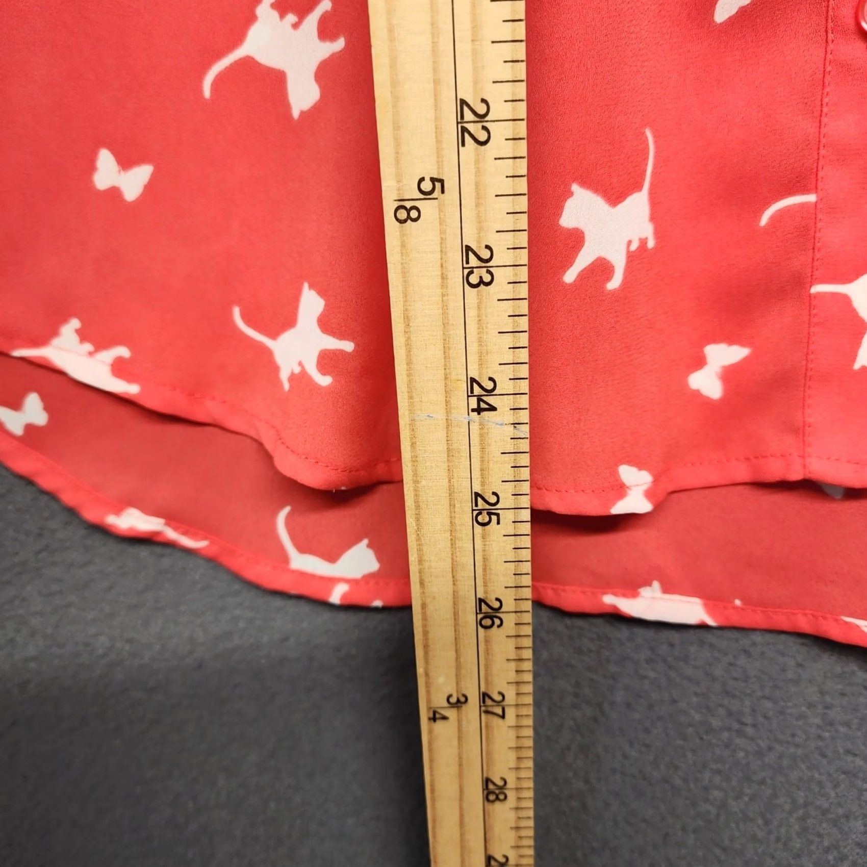 Express Express Portofino Shirt Women Small All Over Cat Print Roll Tab Sleeve Button Up Size S / US 4 / IT 40 - 5 Thumbnail