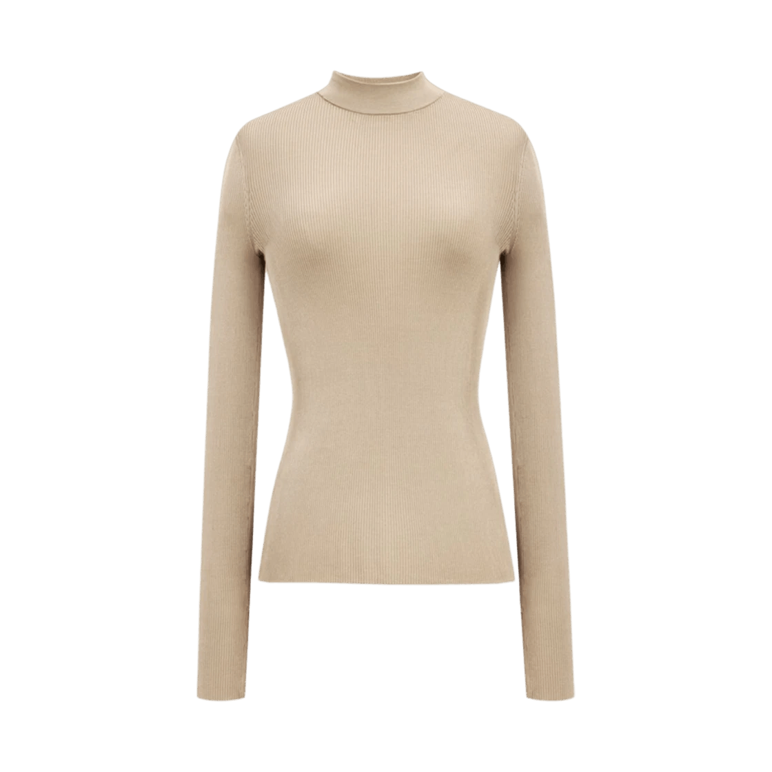 oc11z0226 800875 Top in Ribbed Silk in Beige