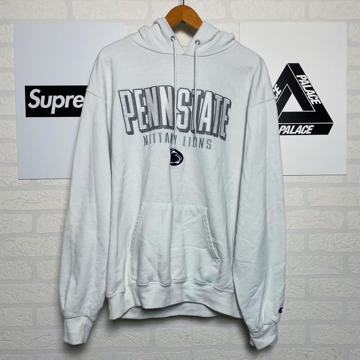 Champion × Vintage Vintage 00s Champion Penn State Hoodie University White Size US L / EU 52-54 / 3 - 1 Thumbnail