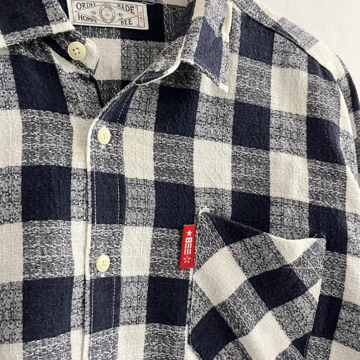 Japanese Brand Bee - Check Longslevee Shirt Size US L / EU 52-54 / 3 - 5 Thumbnail