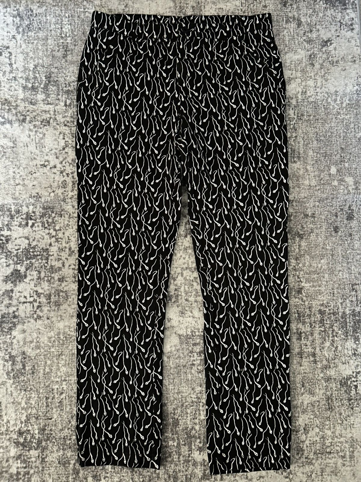 Pleasures × Supreme Black and White Pleasures Sperm Cell Chino Pants Size US 32 / EU 48 - 3 Thumbnail