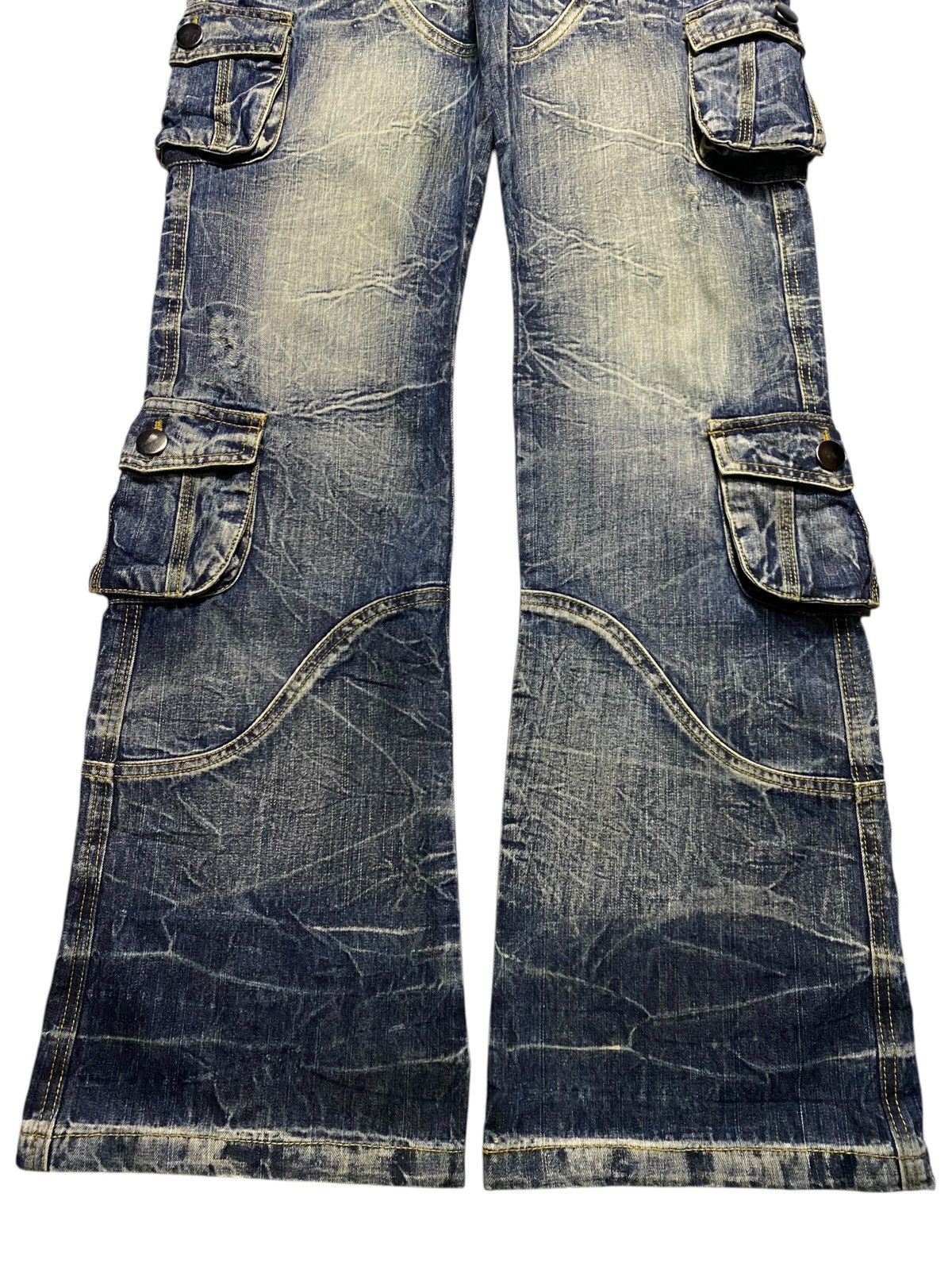 If Six Was Nine Vintage Japanese Brand Topism Tactical Flare Jeans Size US 33 - 5 Thumbnail