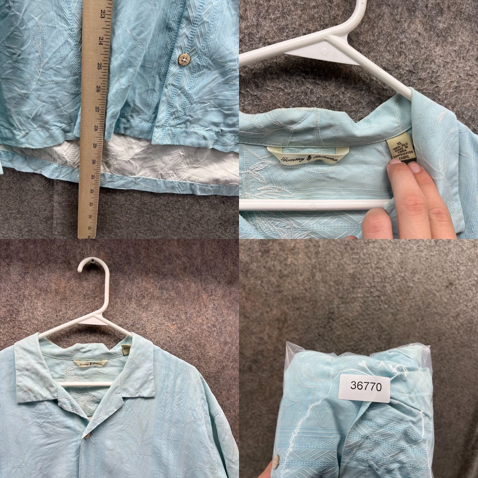 Tommy Bahama Tommy Bahama Shirt Men XL Blue Button-Down Silk Stripe Embroidery Tropic Camp Casual Formal Workwear Size US XL / EU 56 / 4 - 8 Thumbnail