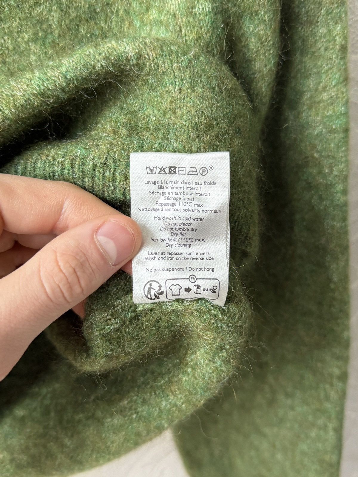 Sezane La Maille Sezane Green Merino Mohair Blend Sweater Luxury Size XS / US 0-2 / IT 36-38 - 9 Thumbnail