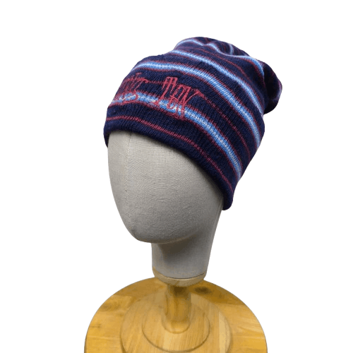 Hang Ten 💀 Vintage hang ten metal design stripes beanie hat Size ONE SIZE - 1 Thumbnail