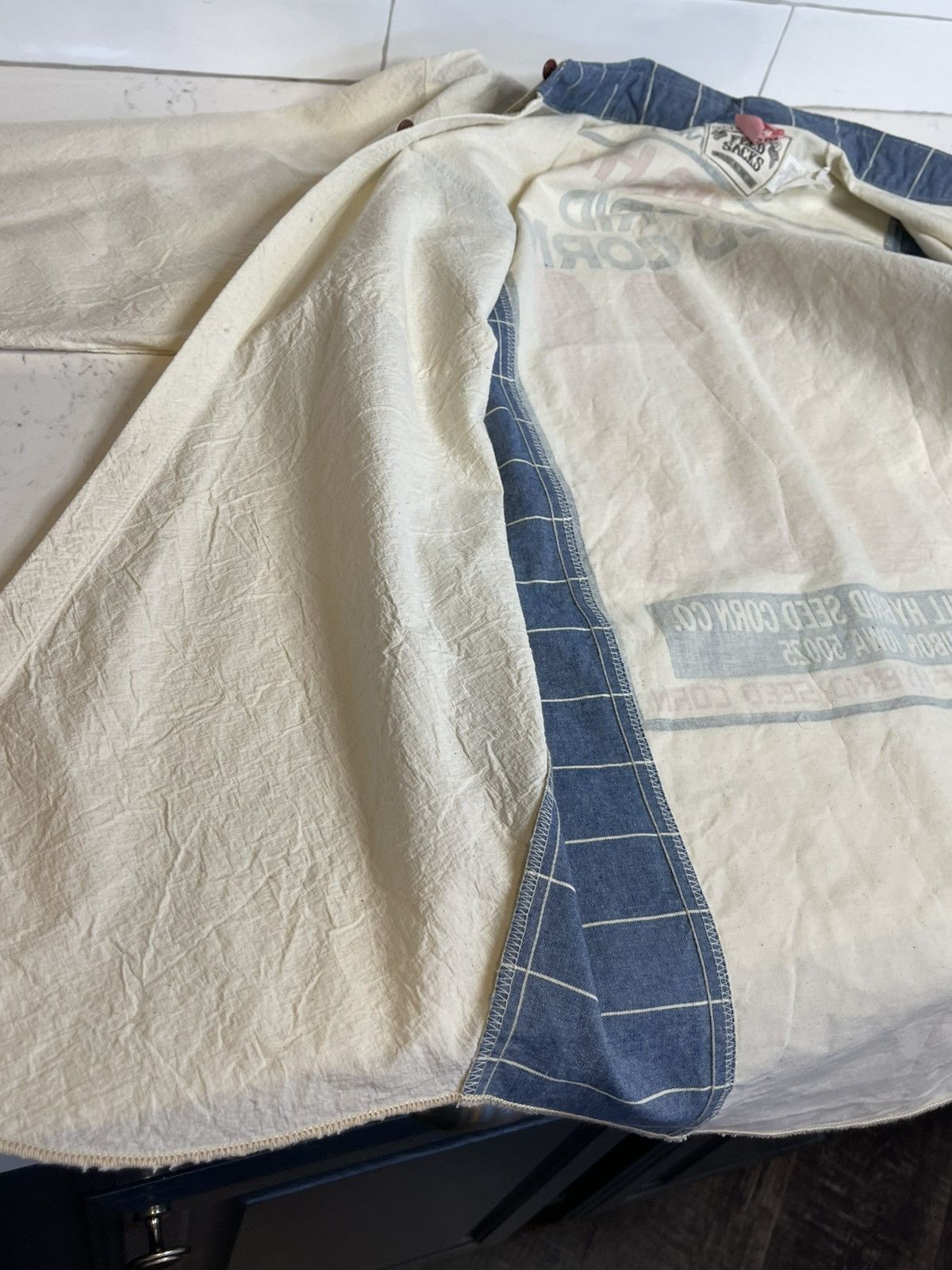 Other Vintage Feed Sacks Long Sleeve Button Down Sz M Size US M / EU 48-50 / 2 - 15 Thumbnail