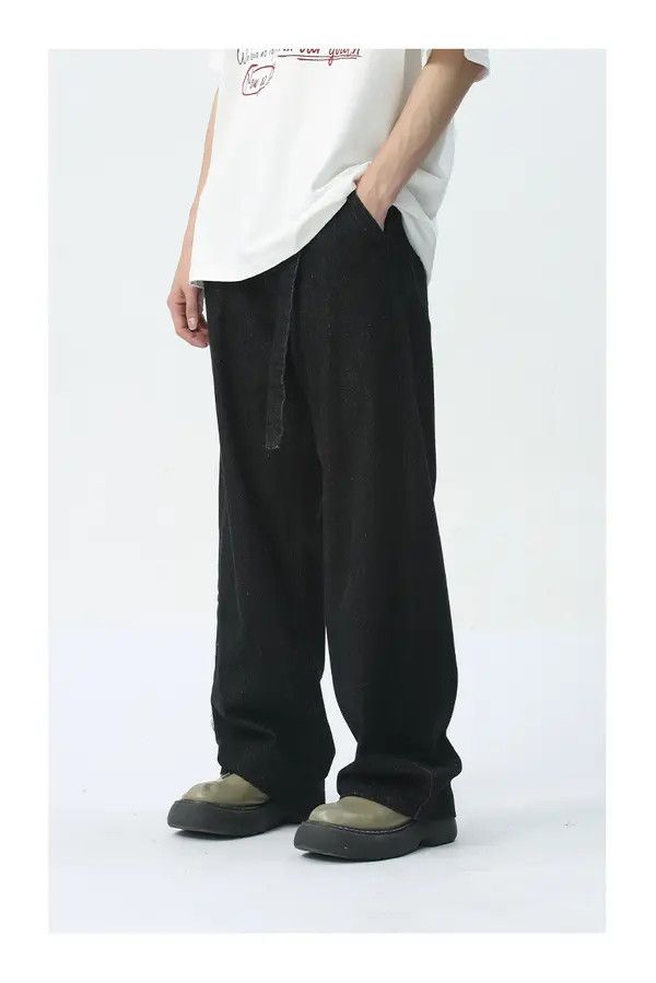 Japanese Brand Minami x Miho Black retro washed detachable belt jeans Size US 32 / EU 48 - 3 Thumbnail
