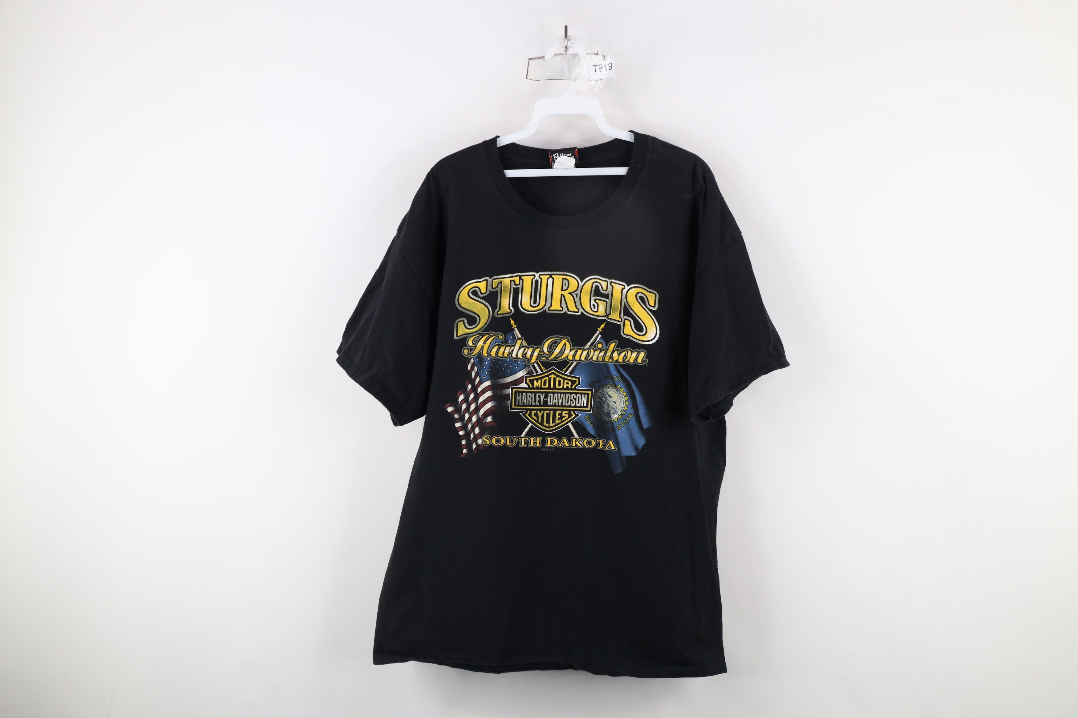 Harley Davidson × Vintage Vintage Y2K Harley Davidson Out Sturgis T-Shirt Black Cotton Size US XL / EU 56 / 4 - 1 Thumbnail