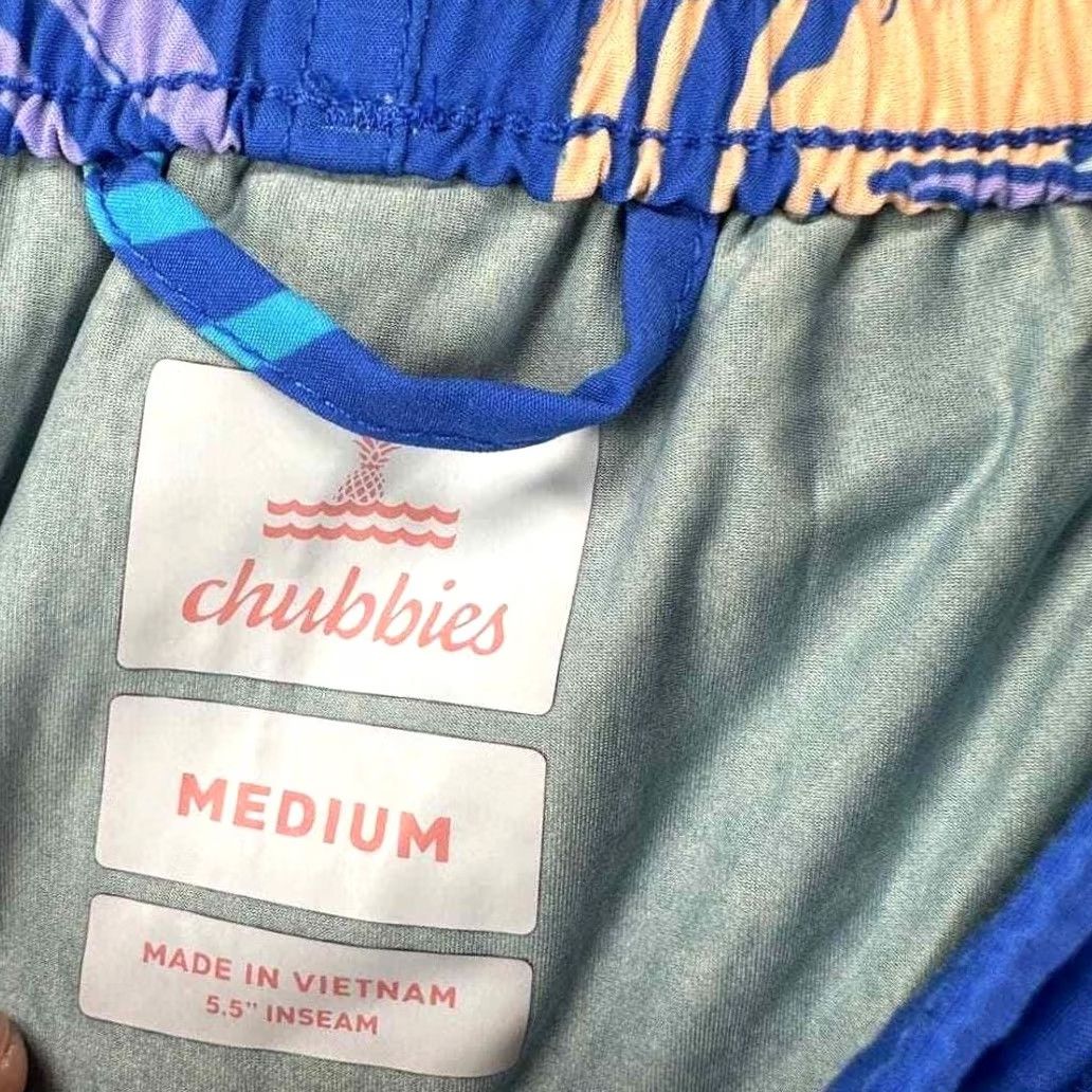 Chubbies Chubbies Swim Trunks Men Medium Blue The Daddy Shark Lined Board Shorts NEW A10 Size US 31 - 4 Thumbnail