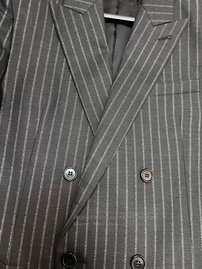Saint Laurent Paris Saint Laurent Paris Silver Stripe Double-breasted Suit Size US M / EU 48-50 / 2 - 4 Thumbnail