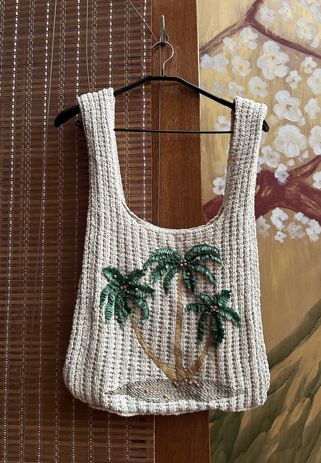 Alanui Alanui Palm Tree Embroidered Knitted Tote Bag Size ONE SIZE - 1 Thumbnail