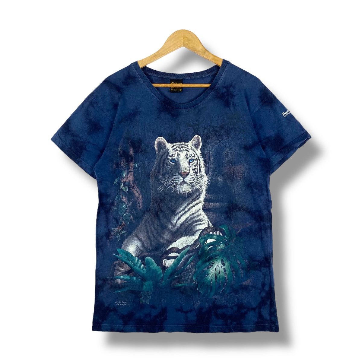 Habitat × Vintage Vintage 90's WHITE TIGER Panthera Tigris Graphic Tee Shirt Size US M / EU 48-50 / 2 - 1 Thumbnail