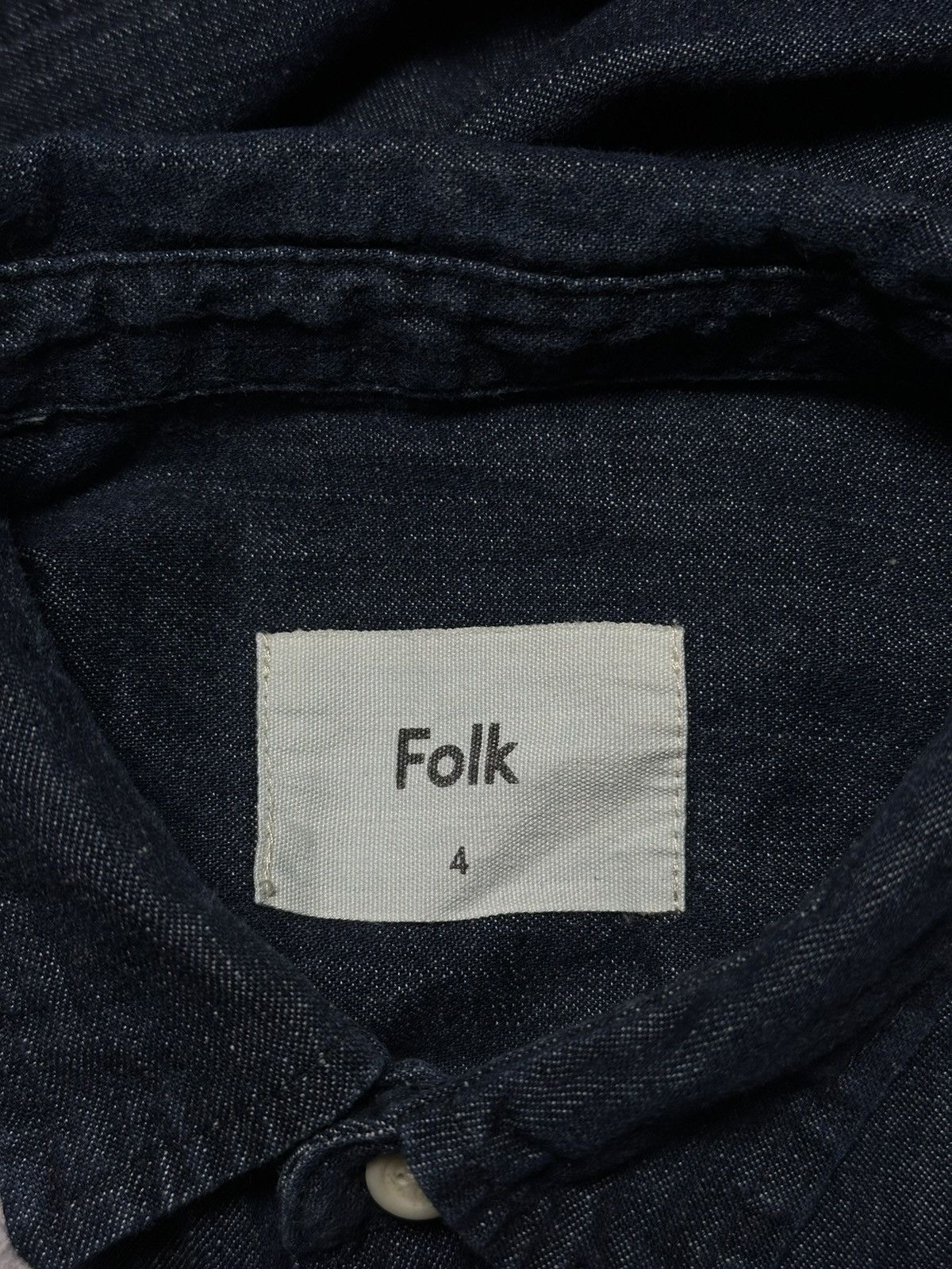 Folk Folk Denim Indigo Shirt Size 4 Size US L / EU 52-54 / 3 - 10 Thumbnail