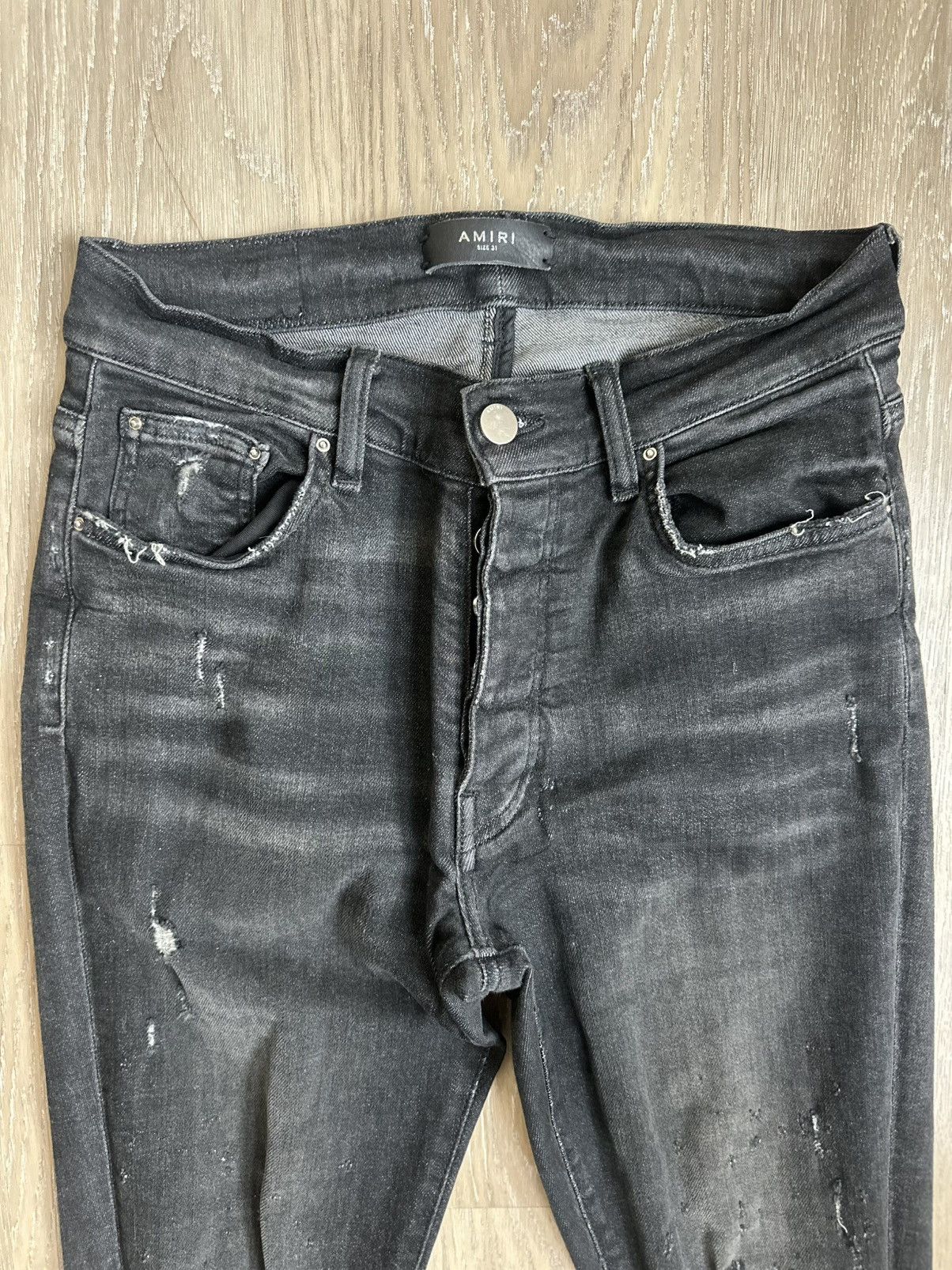 Amiri Amiri Black Slash Jeans Size US 31 - 4 Thumbnail
