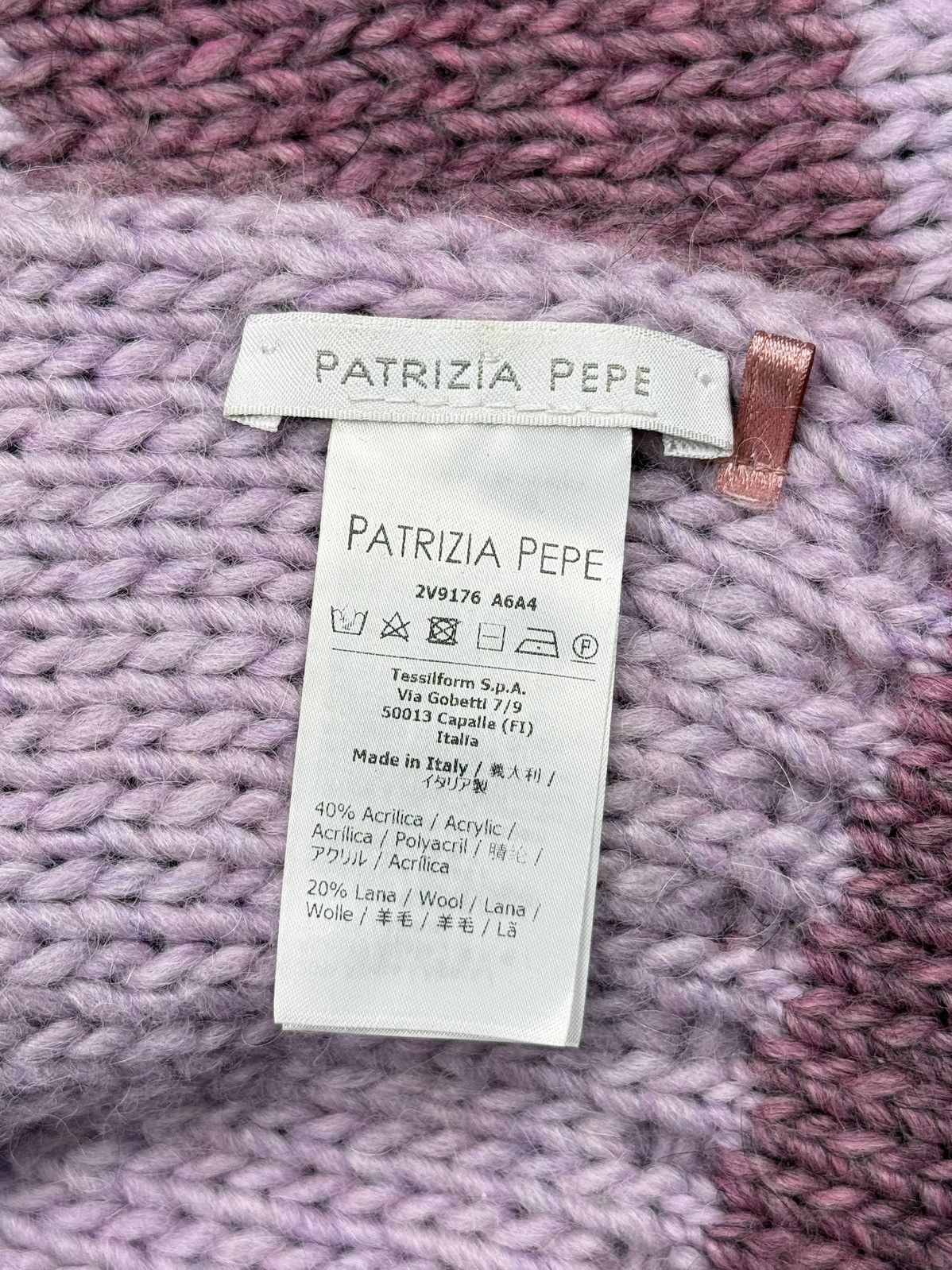 Vintage Patrizia Pepe Two-Tone Wool Alpaca Scarf Cozy Knit
