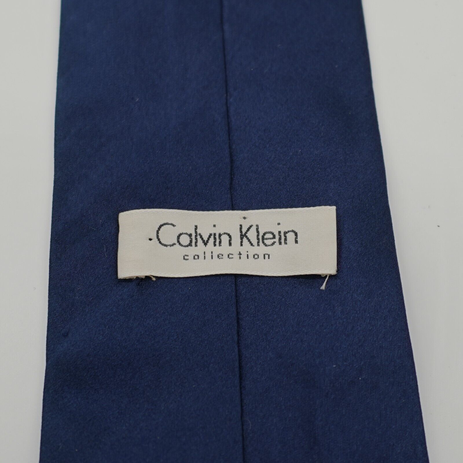 Calvin Klein Calvin Klein Collection Metallic Solid Blue Short Wide Silk Size ONE SIZE - 3 Thumbnail