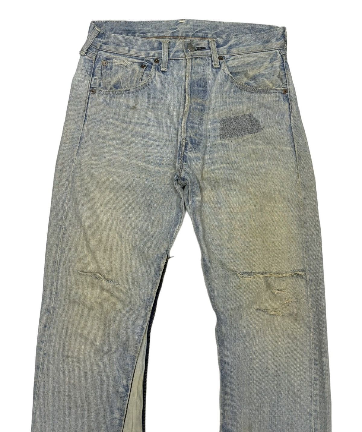 Japanese Brand × Levi's × Vintage Vintage Levis 501 Selvedge Zipper Flare Distress Denim Jeans Size US 30 / EU 46 - 7 Thumbnail