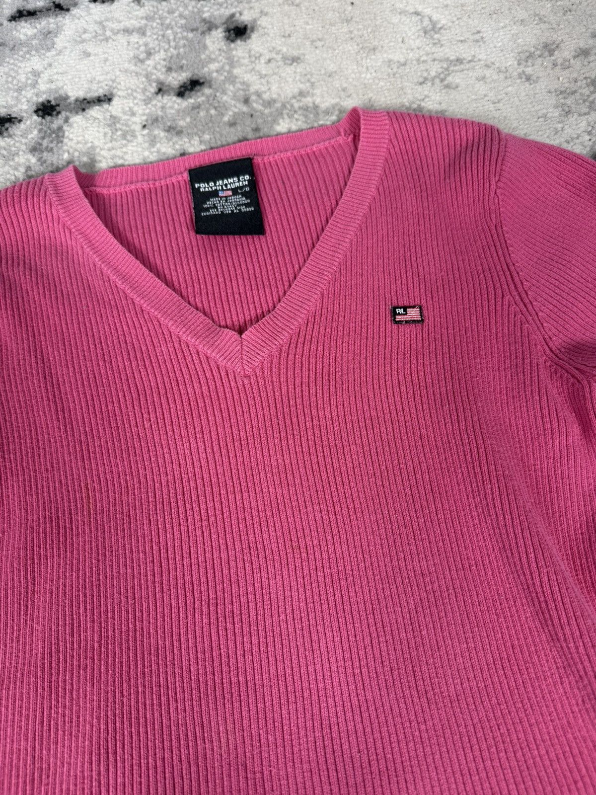 Polo Ralph Lauren Vintage Polo Jeans Co. Ralph Lauren Ribbed V-Neck Sweater Size L / US 10 / IT 46 - 5 Thumbnail