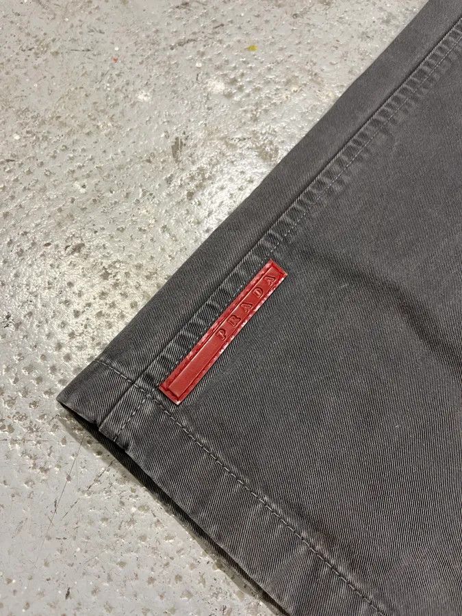 Prada × Vintage 2000s Prada Grey Linea Rossa Workwear Pants Size US 34 / EU 50 - 6 Thumbnail