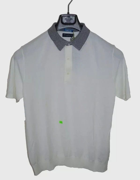 Paul & Shark RRP400€ PAUL&SHARK sz L Knitted Polo Short Sleeves Solid Size US L / EU 52-54 / 3 - 1 Thumbnail