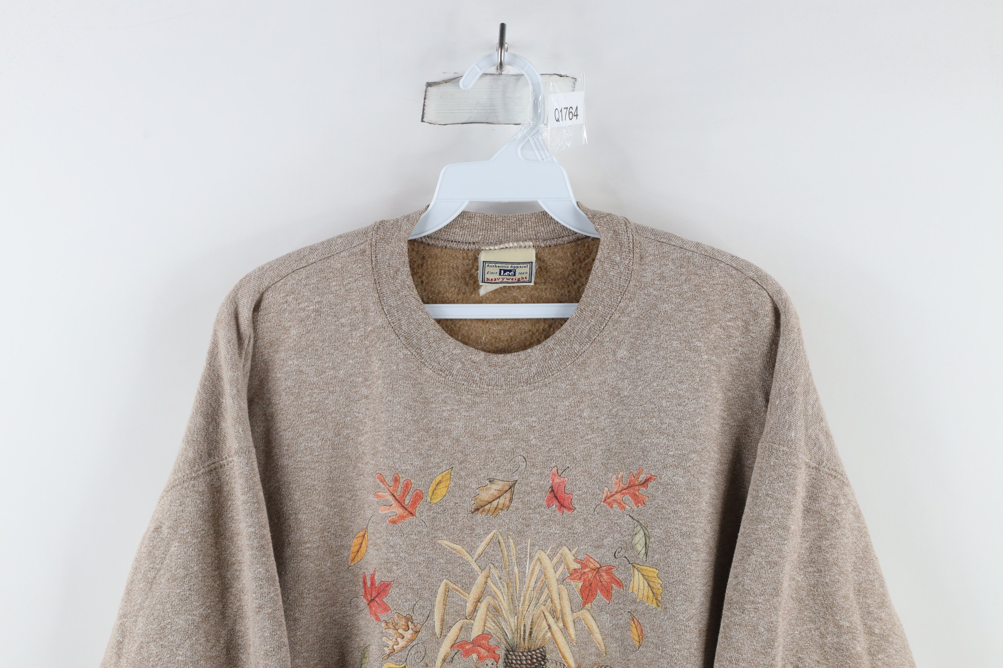 Vintage Vintage 90s Streetwear Orchard Crewneck Sweatshirt Beige Size L / US 10 / IT 46 - 2 Thumbnail