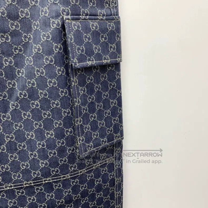 Gucci Gucci Dark blue logo jacquard full print cotton casual wor Size US 28 / EU 44 - 4 Thumbnail