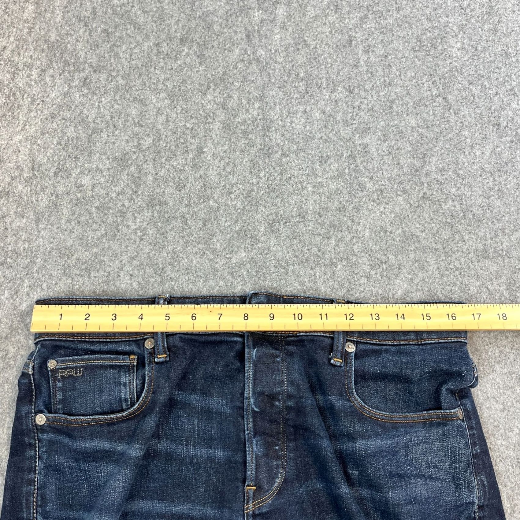 G-Star G-Star Jeans Slim Fit Regular 33 Dark Wash Blue Denim 5-Pocket Tapered Mens Slim 3301 Model 3301 Stretch Cotton Elastan Size US 33 - 6 Thumbnail