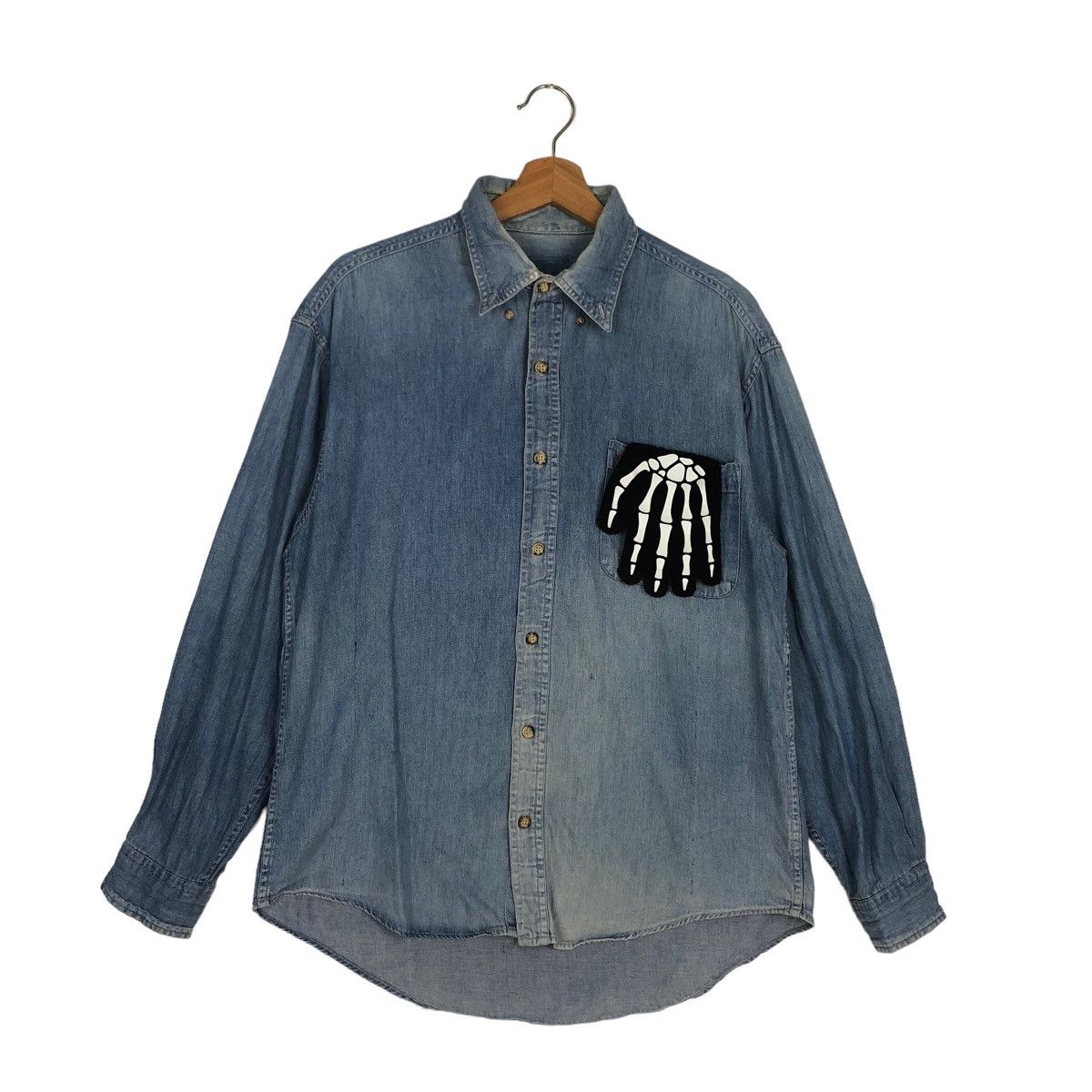 Japanese Brand 🔥VINTAGE COCA COLA DENIM CHAMBREY JACKET Size US M / EU 48-50 / 2 - 1 Thumbnail
