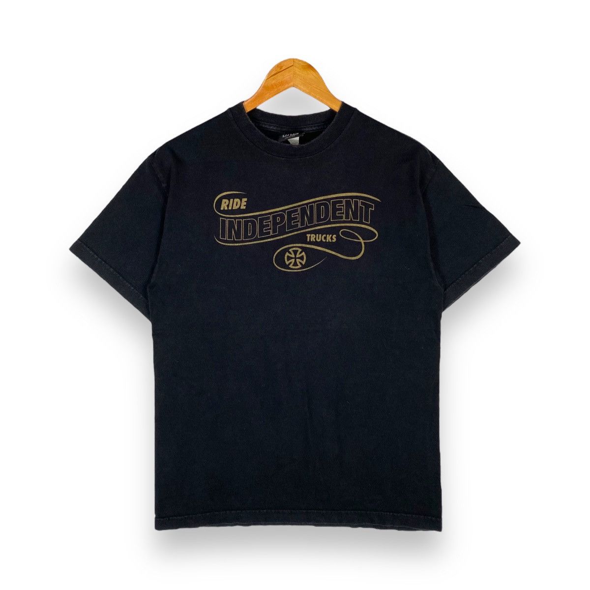 image of Independent Truck Co x Skategang Vintage Independent Trucks Ride The Best Tee in Black (Size Medium