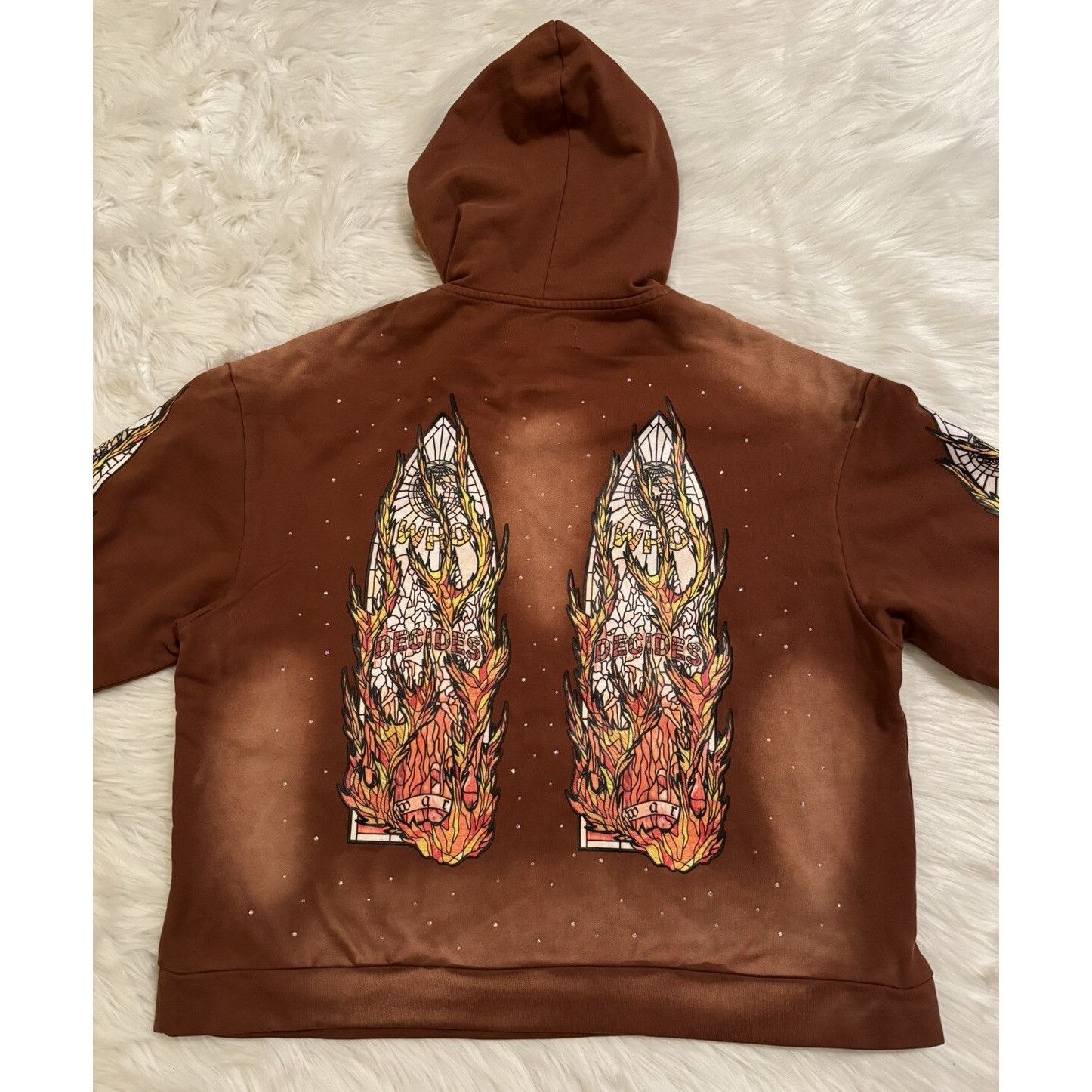 Who Decides War Who Decides War Flame Glass Hooded Sweatshirt Hoodie Crystal Size US L / EU 52-54 / 3 - 5 Thumbnail