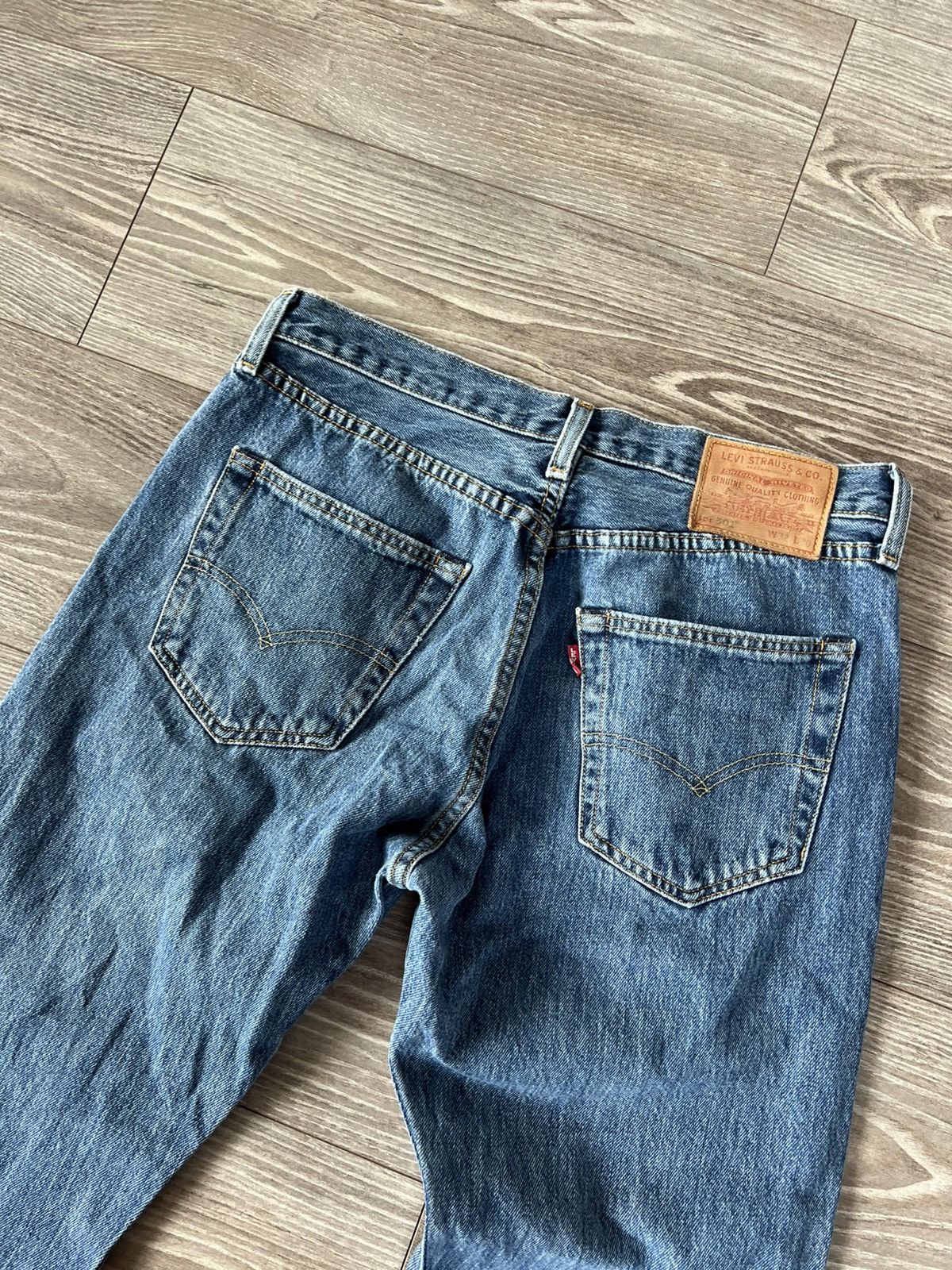 Levi's ‼️LEVIS PREMIUM Quality 501 Salvage DENIM Classic Jeans‼️ Size US 32 / EU 48 - 22 Thumbnail