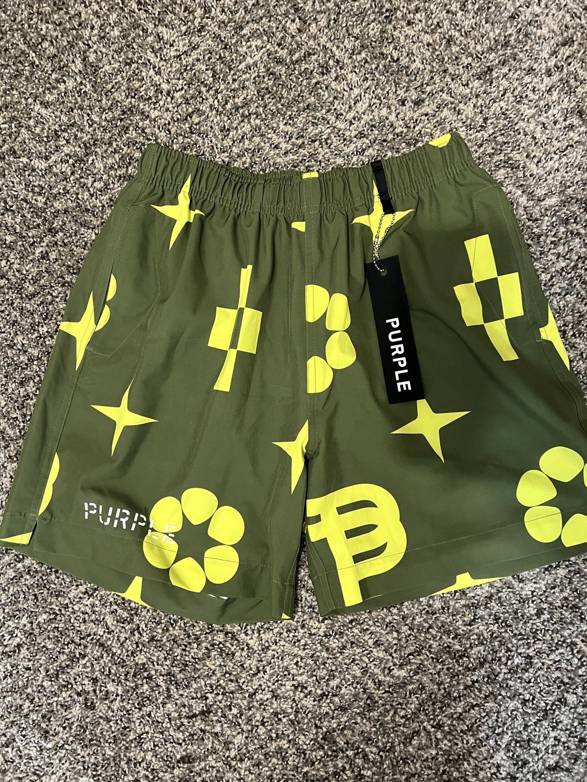 Purple Brand Purple brand green swim shorts Size US 30 / EU 46 - 1 Thumbnail