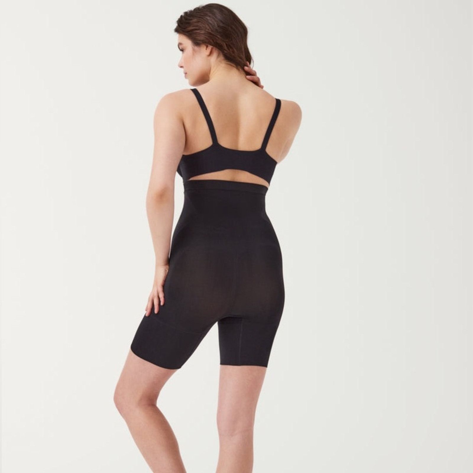 Spanx SPANX OnCore High-Waisted Mid-Thigh Short in very black EUC Size 29" - 2 Thumbnail