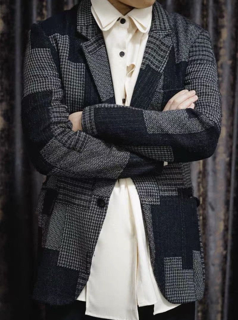Yohji Yamamoto Yohji Yamamoto 10AW Patchwork Blazer Size 38R - 3 Thumbnail