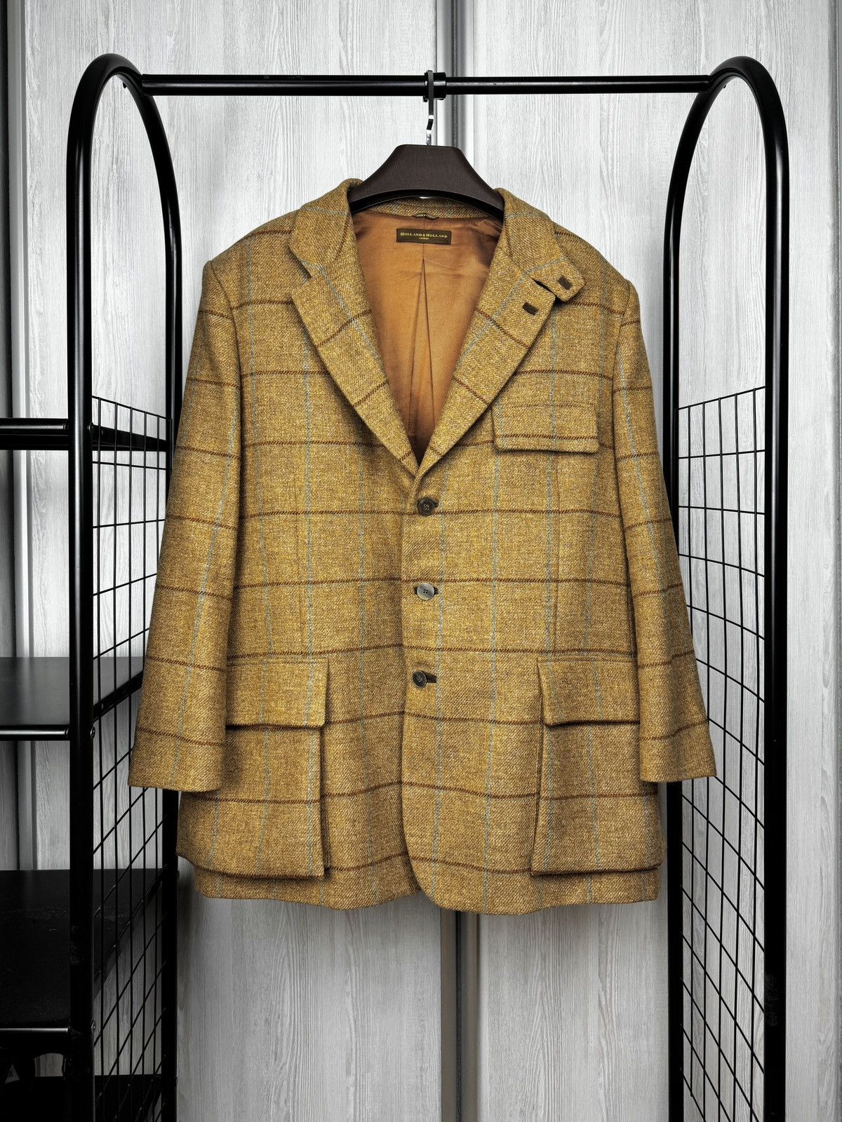Holland & Holland Holland & Holland checkered tweed hunting blazer jacket 58 Size US XXL / EU 58 / 5 - 1 Thumbnail