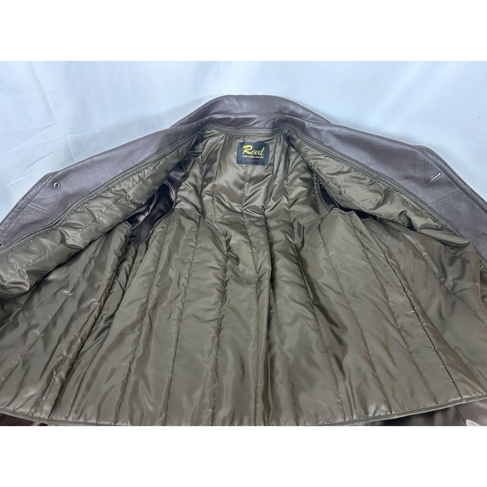 Reed VTG 90s Reed Leather Jacket Brown Overcoat XXL NWT Size US XXL / EU 58 / 5 - 4 Thumbnail