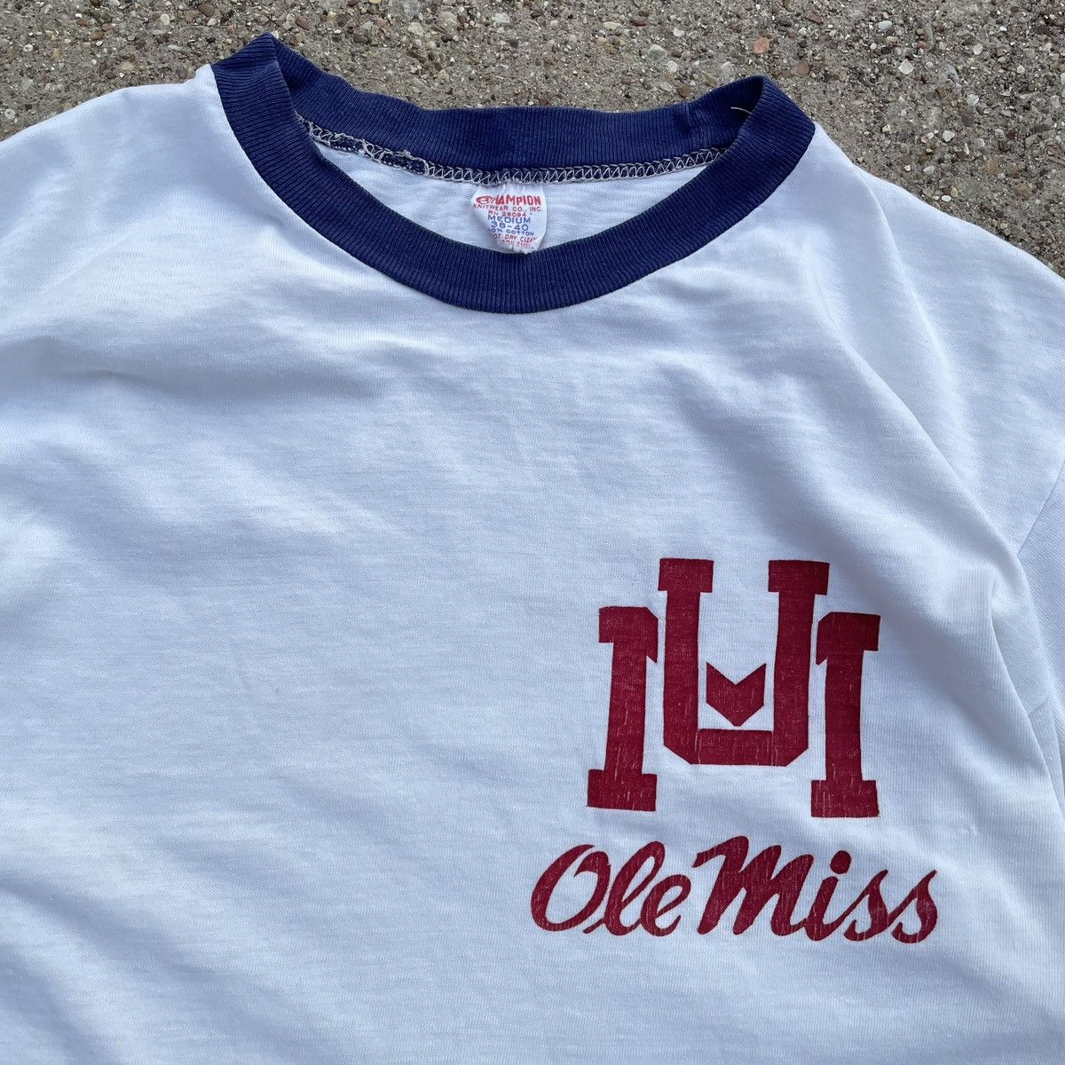 Champion Vintage 60s Champion Running Man Ole Miss Rebels Ringer Tee Size US M / EU 48-50 / 2 - 1 Thumbnail