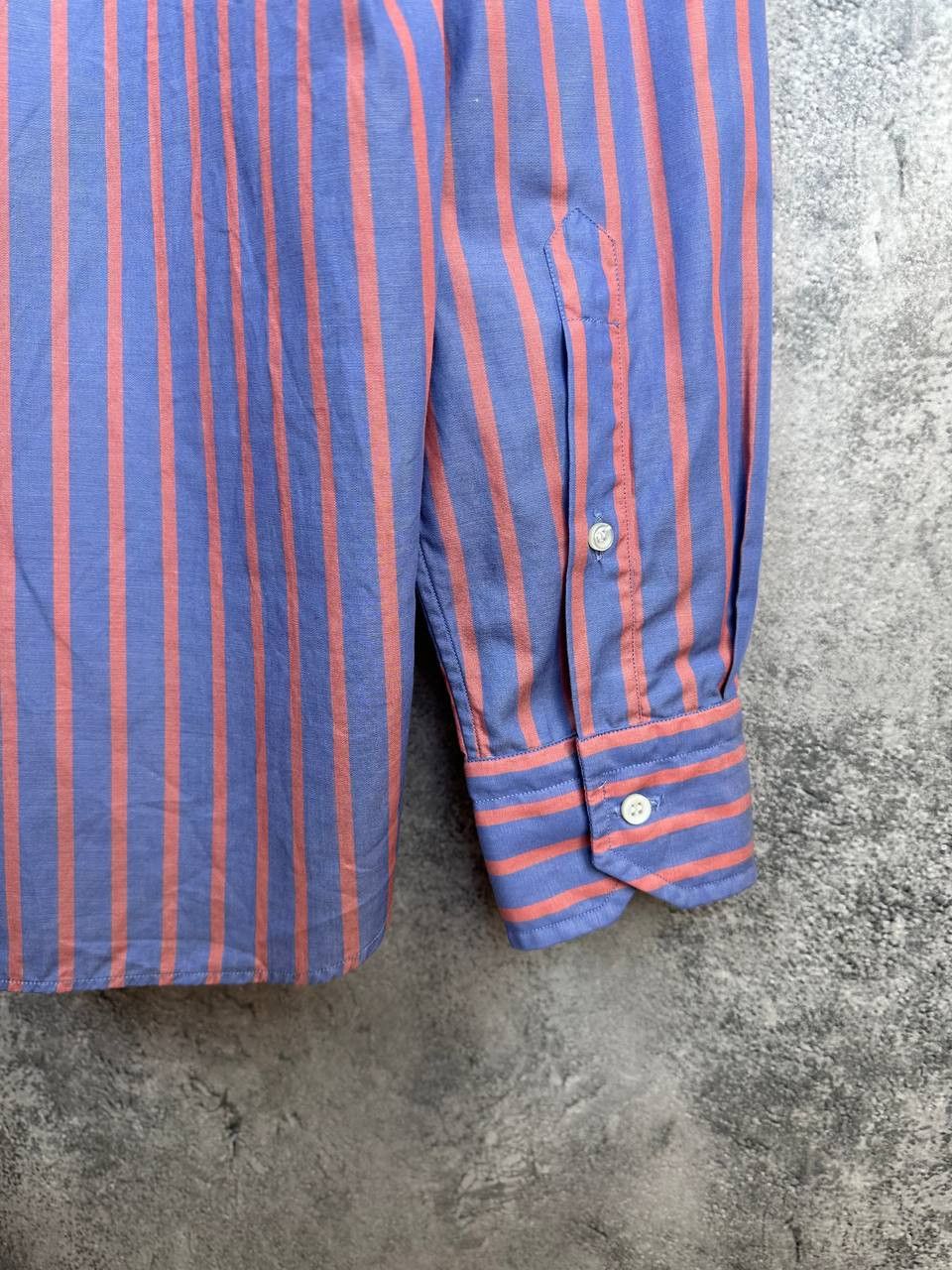 Other ORIAN dal 1968 Striped Button Up Shirt Blue & Coral Cotton Size US L / EU 52-54 / 3 - 9 Thumbnail